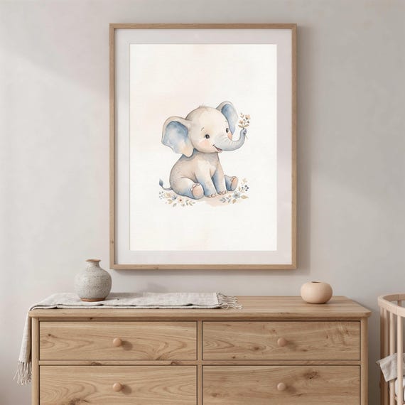 Baby Elephant Nursery Wall Art