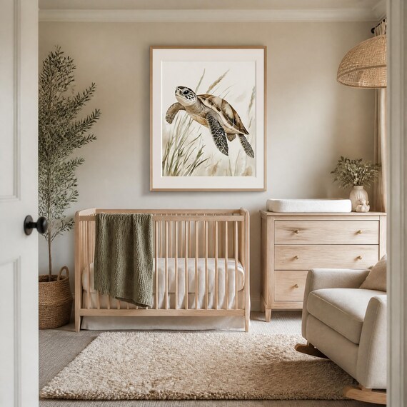 Sea Turtle Nursery Wall Art — view 6