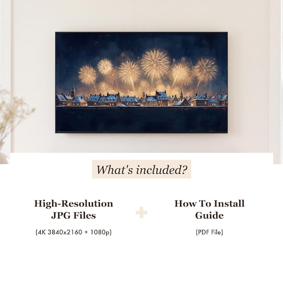 New Years Eve Samsung Frame TV Art Bundle of 6 (4K Digital Download) — view 4