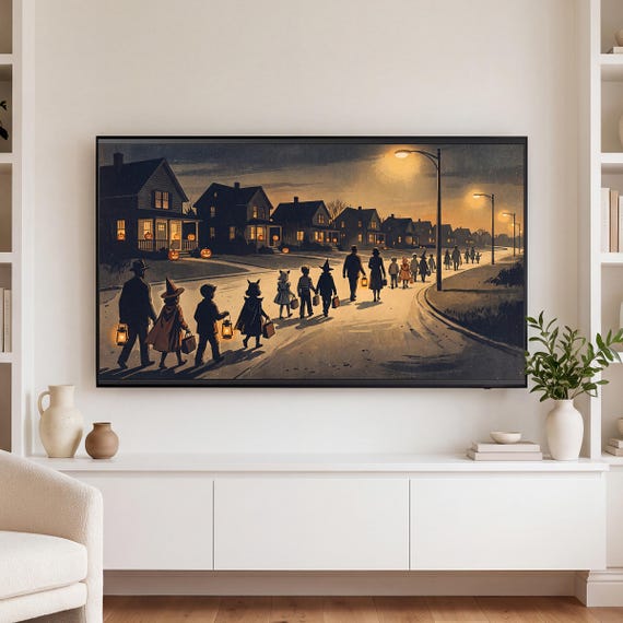 Heading Home Halloween Samsung Frame TV Art — view 3