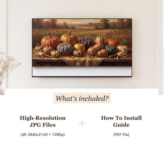 Heirloom Pumpkins Samsung Frame TV Art — view 4