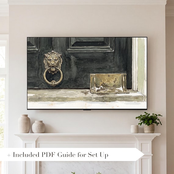 Brass Knocker Samsung Frame TV Art — view 2