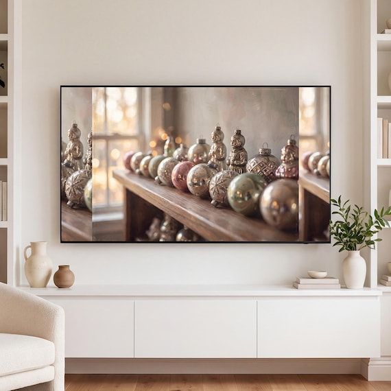 Mercury Glass Shelf Samsung Frame TV Art — view 3