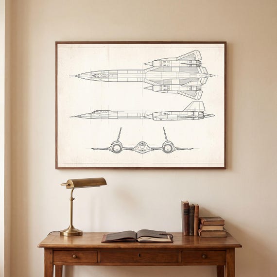 SR-71 Blackbird Blueprint Print — view 5