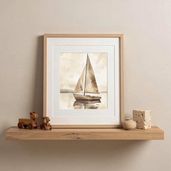 Sailboat Nursery Wall Art — view 5