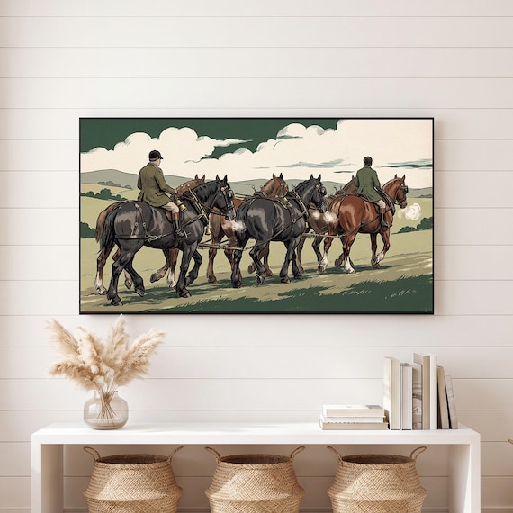 Sleigh Team at a Walk Samsung Frame TV Art — view 6