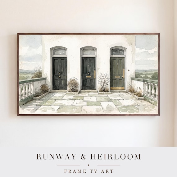 Georgian Terrace Doors Samsung Frame TV Art — view 5