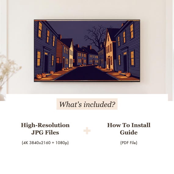 Spooky Town Halloween Samsung Frame TV Art Bundle of 6 (4K Digital Download) — view 4