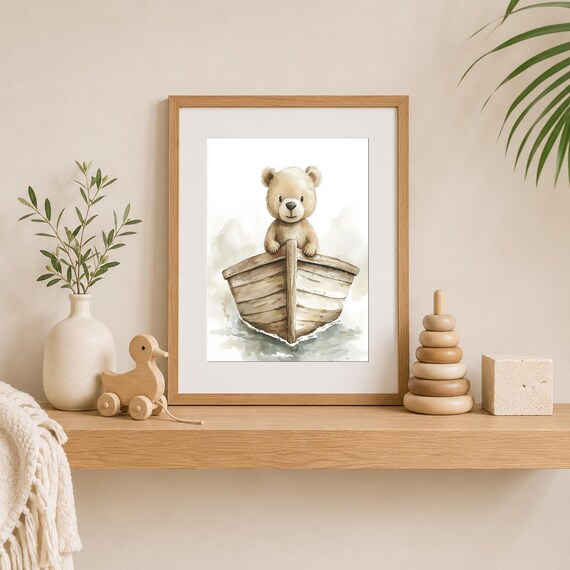 Sailor Teddy Nursery Wall Art — view 5