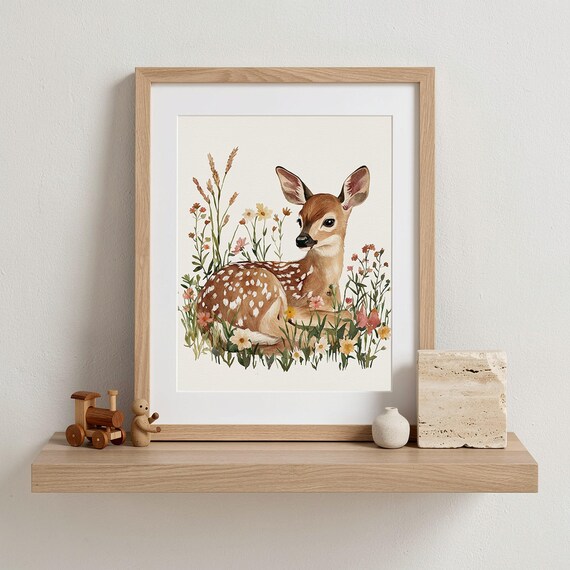 Woodland Deer Nursery Wall Art — view 5