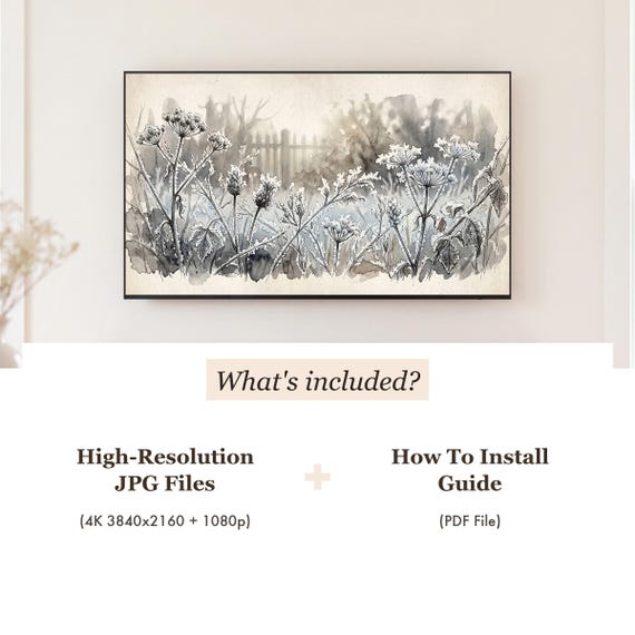 Garden Through Frost Samsung Frame TV Art — view 4