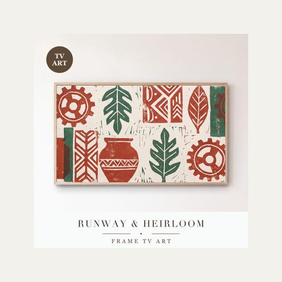 Scandi Christmas Pattern Samsung Frame TV Art