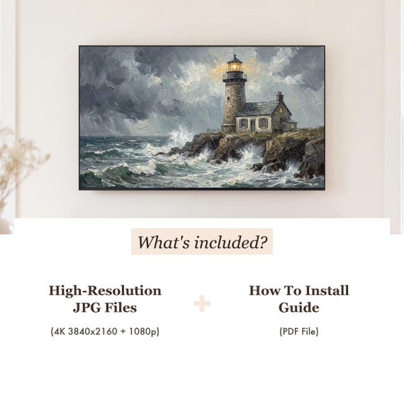 Lighthouse Keepers Cottage Samsung Frame TV Art — view 4