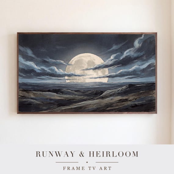 Low Full Moon Samsung Frame TV Art — view 5