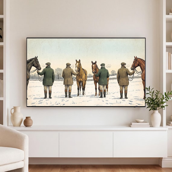 Grooms in the Yard Samsung Frame TV Art — view 3