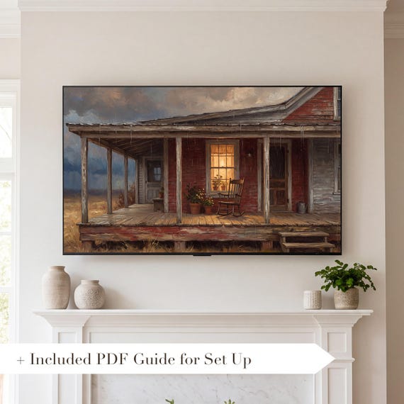 Farmhouse Porch Samsung Frame TV Art — view 2