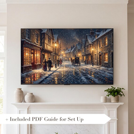 Snow Through Lamplight Samsung Frame TV Art — view 2