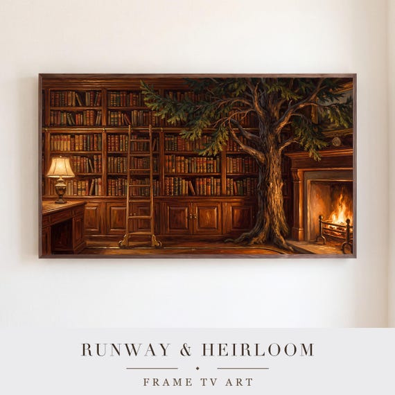 Christmas Library Samsung Frame TV Art Bundle of 6 (4K Digital Download) — view 5