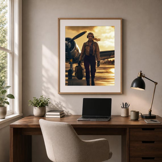 Female Pilot Wall Art — view 6