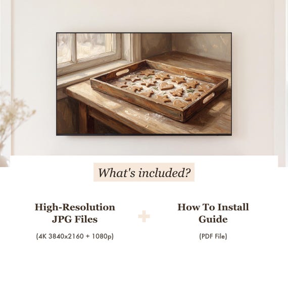 Gingerbread Shapes Samsung Frame TV Art — view 4