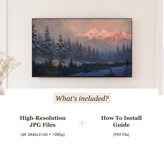 Snowbound Pines Samsung Frame TV Art — view 4