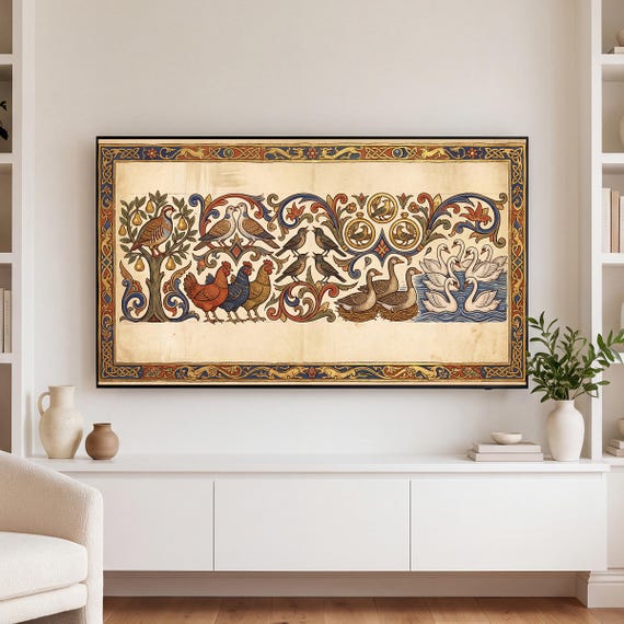 Twelve Days Birds Samsung Frame TV Art — view 3