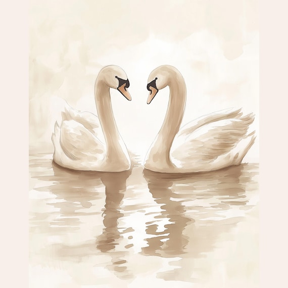 Swans Nursery Wall Art