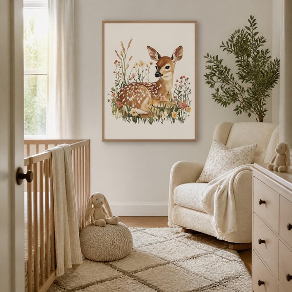 Deer Nursery Wall Art — view 6