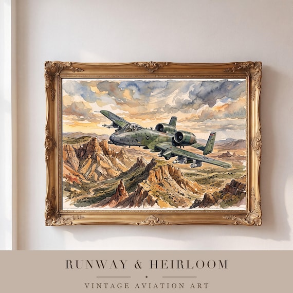 A-10 Thunderbolt II Watercolor Print — view 4
