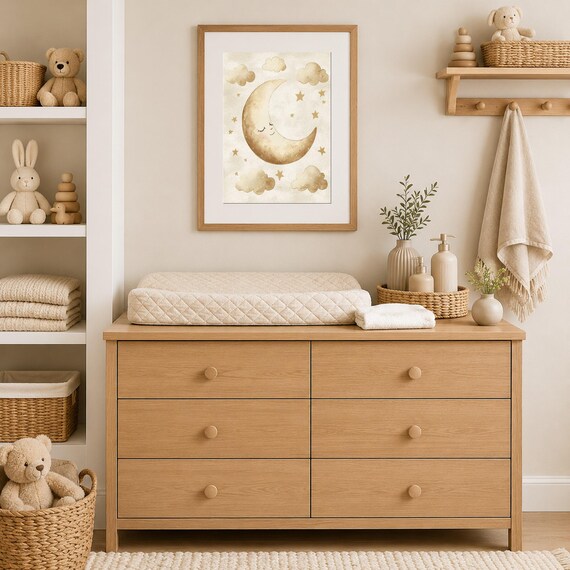 Sleepy Moon Nursery Wall Art — view 3