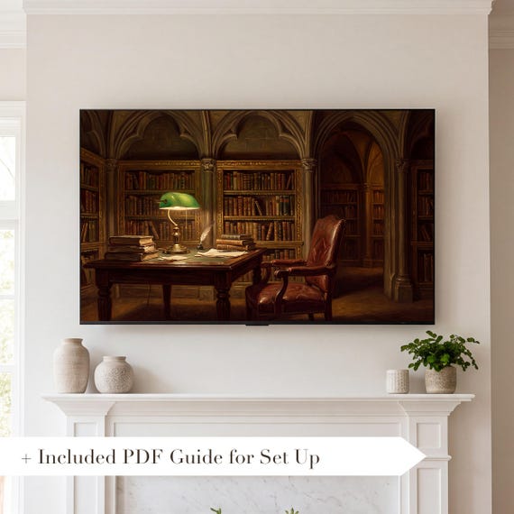 Reading Table Samsung Frame TV Art — view 2