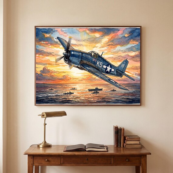 F6F Hellcat Watercolor Print — view 5