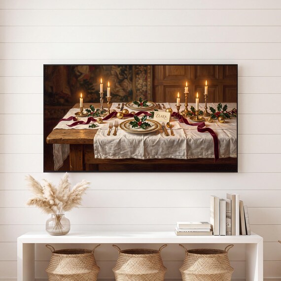 Holly Place Setting Samsung Frame TV Art — view 6