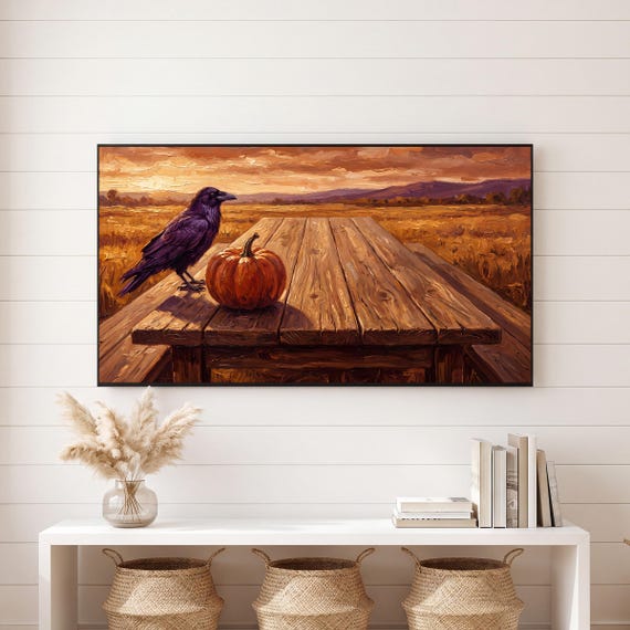 Cleared Harvest Table Samsung Frame TV Art — view 6