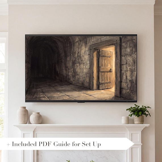 Dark Corridor Samsung Frame TV Art — view 2