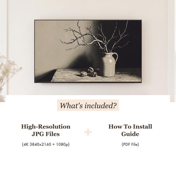 Neutral Heirloom Pumpkins Samsung Frame TV Art — view 4