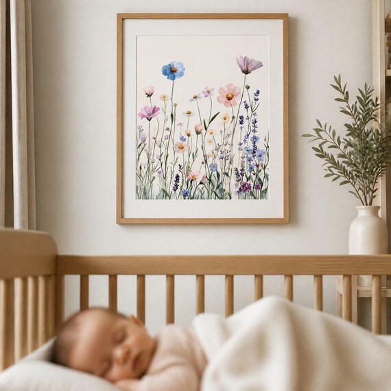 Wildflower Nursery Wall Art — view 3