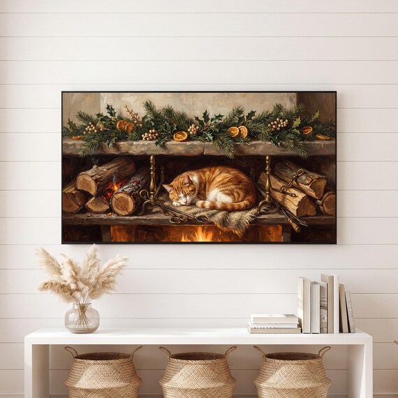 Hearth and Cat Samsung Frame TV Art — view 6