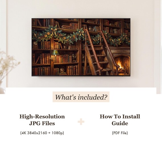 Ladder and Garland Samsung Frame TV Art — view 4