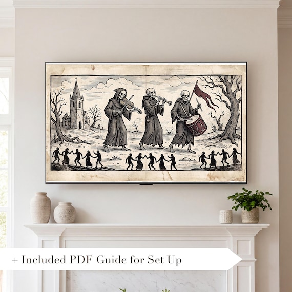 Skeleton Musicians Samsung Frame TV Art — view 2