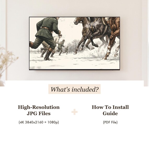 Runners and Hooves Samsung Frame TV Art — view 4
