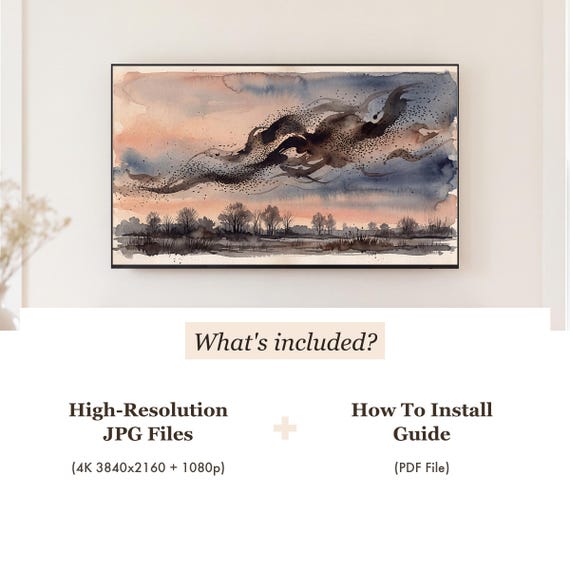 Starling Stragglers Samsung Frame TV Art — view 4