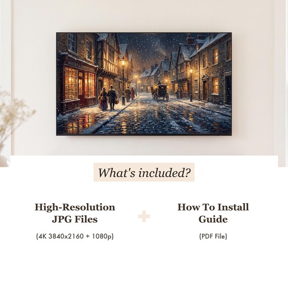 Snow Through Lamplight Samsung Frame TV Art — view 4