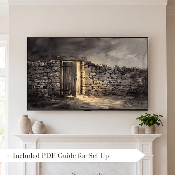 Door Ajar Samsung Frame TV Art — view 2