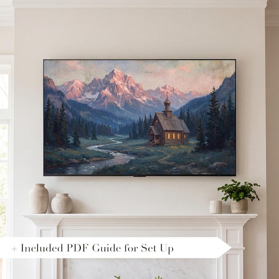 Alpine Church Samsung Frame TV Art — view 2