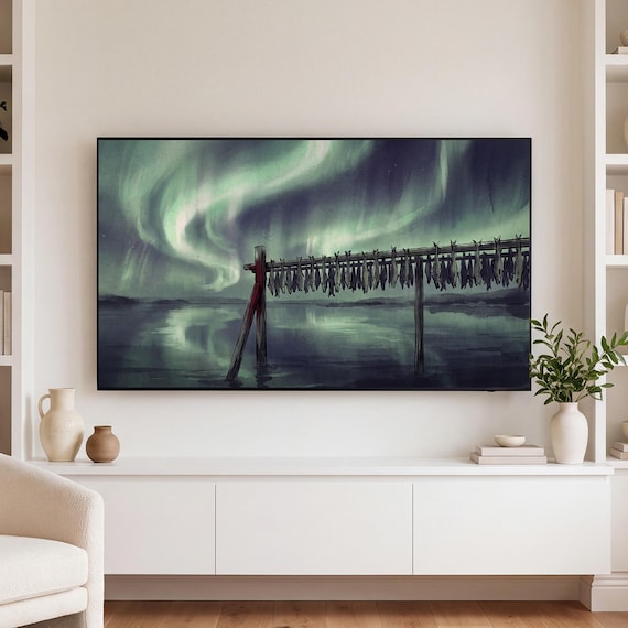 Drying Cod Racks Samsung Frame TV Art — view 3