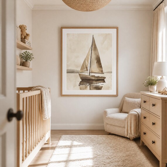 Sailboat Nursery Wall Art — view 6