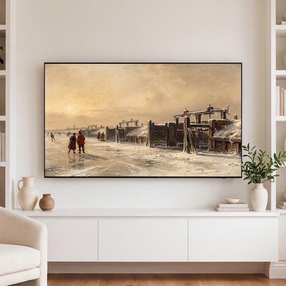Frozen Lock Gates Samsung Frame TV Art — view 3