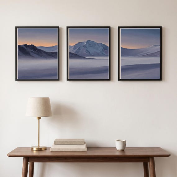 Winter Mountain Triptych Set of 3 — view 6