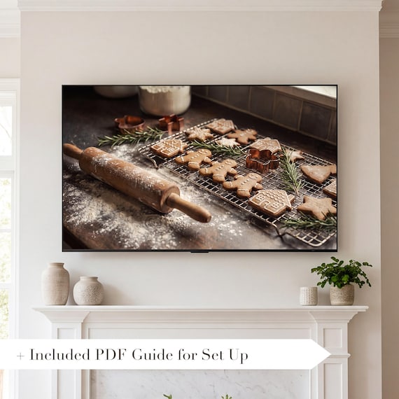 Gingerbread Baking Samsung Frame TV Art — view 2